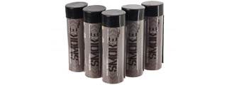 Enola Gaye Pack of 5 Twin Vent Burst High Output Airsoft Wire Pull Smoke Grenade (Color: Black)