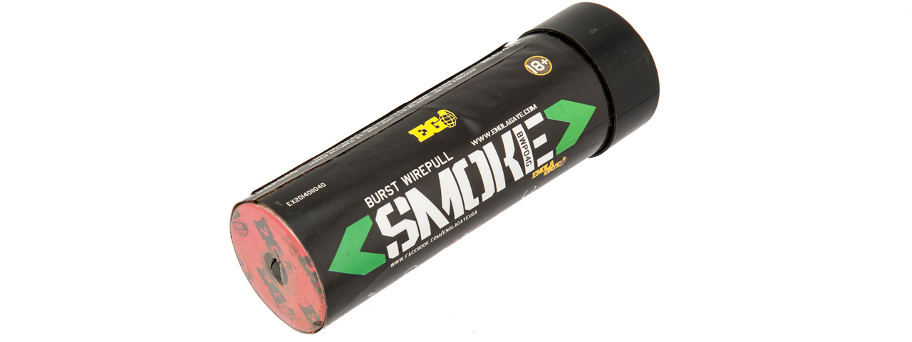 Enola Gaye Pack of 5 Twin Vent Burst High Output Airsoft Wire Pull Smoke Grenade (Color: Black)