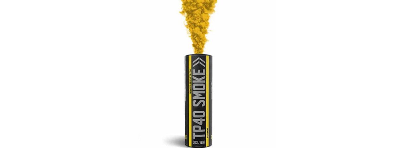 Enola Gaye Top Pull Yellow Airsoft Smoke Grenade (Pack of 5) - Click Image to Close