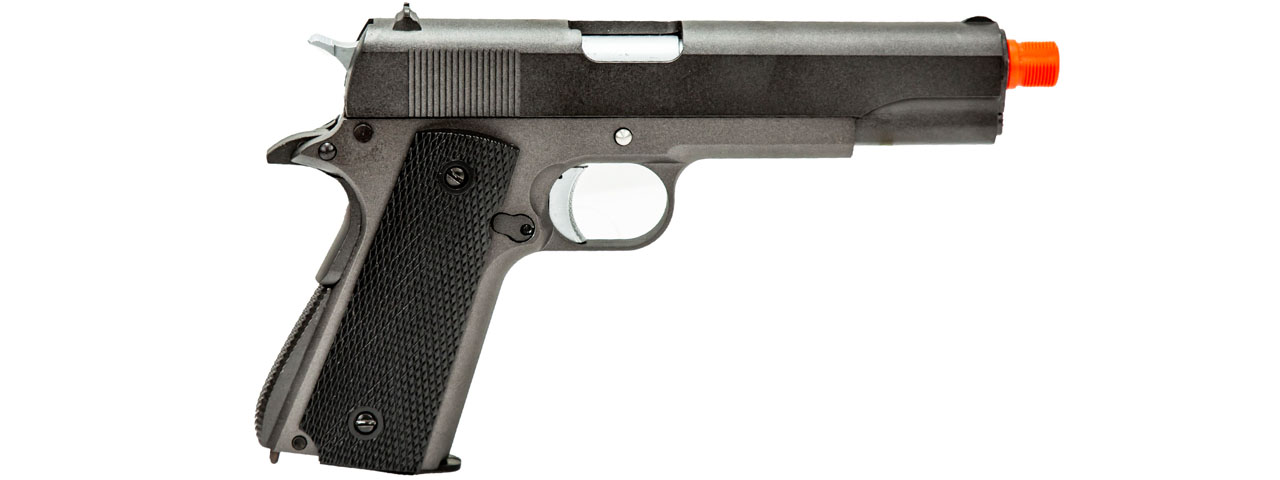 WellFire 1911 CO2 Gas Blowback Airsoft Pistol (Color: Gun Metal Gray) - Click Image to Close