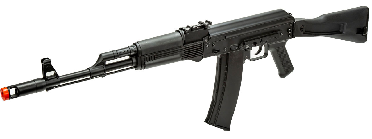 WellFire AK74 Co2 Blowback Airsoft Rifle with Folding Stock (Color: Black) - Click Image to Close