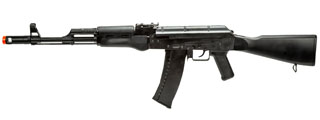 WellFire AK74 Co2 Blowback Airsoft Rifle with Fixed Stock (Color: Black)