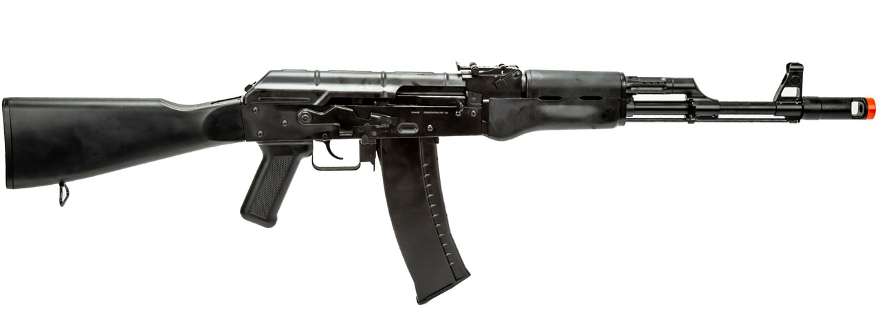 WellFire AK74 Co2 Blowback Airsoft Rifle with Fixed Stock (Color: Black) - Click Image to Close