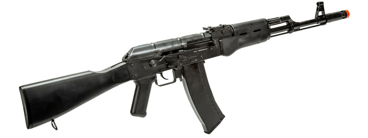 WellFire AK74 Co2 Blowback Airsoft Rifle with Fixed Stock (Color: Black)