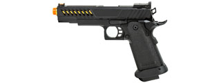 Golden Eagle 3338 OTS .45 Hi-Capa Gas Blowback Pistol w/ Vented Slide (Color: Black / Gold Barrel)