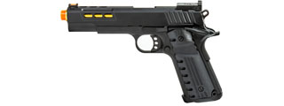 Golden Eagle 3368 OTS .45 Hi-Capa Gas Blowback Pistol w/ Slide Lightening Cuts (Color: Black / Gold Barrel)