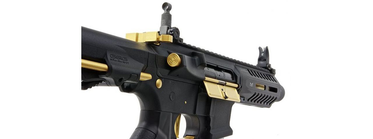 G&G CM16 ARP9 Stealth Gold PDW AEG (Color: Black / Gold) - Click Image to Close