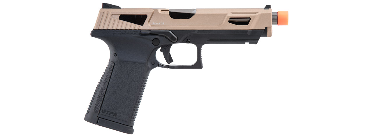 G&G GTP9 MS Gas Blowback Airsoft Pistol (Color: Black / Desert Tan) - Click Image to Close