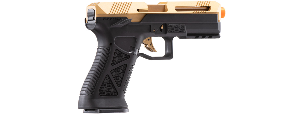 HFC HG-282ASGB Tactical Gas Blowback Pistol (Color: Black / Gold) - Click Image to Close