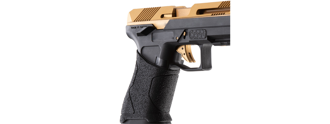 HFC HG-282ASGB Tactical Gas Blowback Pistol (Color: Black / Gold)