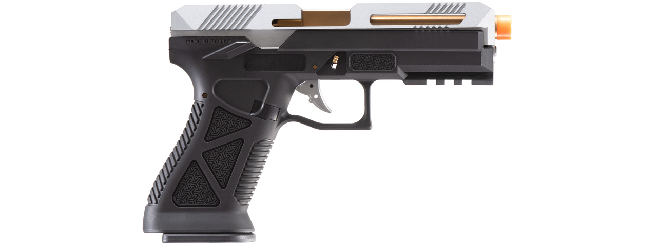 HFC HG-282ASSB Tactical Gas Blowback Pistol (Color: Black / Silver)