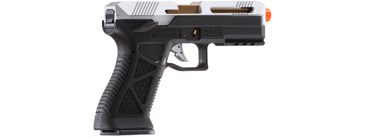 HFC HG-282ASSB Tactical Gas Blowback Pistol (Color: Black / Silver)