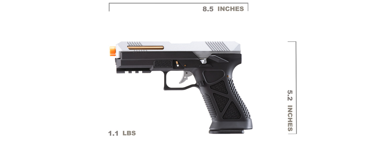 HFC HG-282ASSB Tactical Gas Blowback Pistol (Color: Black / Silver)