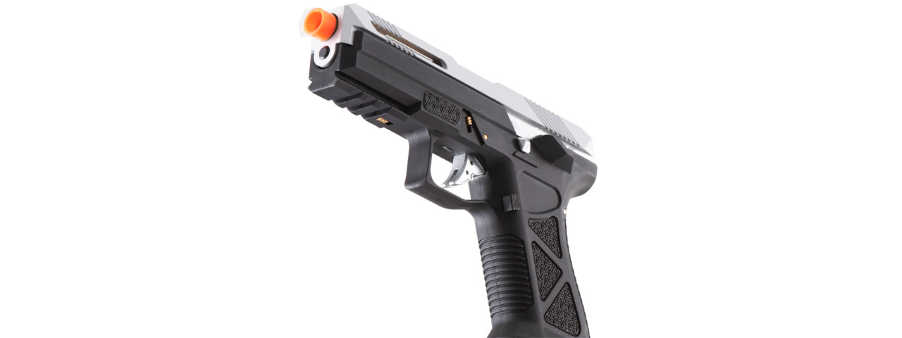 HFC HG-282ASSB Tactical Gas Blowback Pistol (Color: Black / Silver) - Click Image to Close