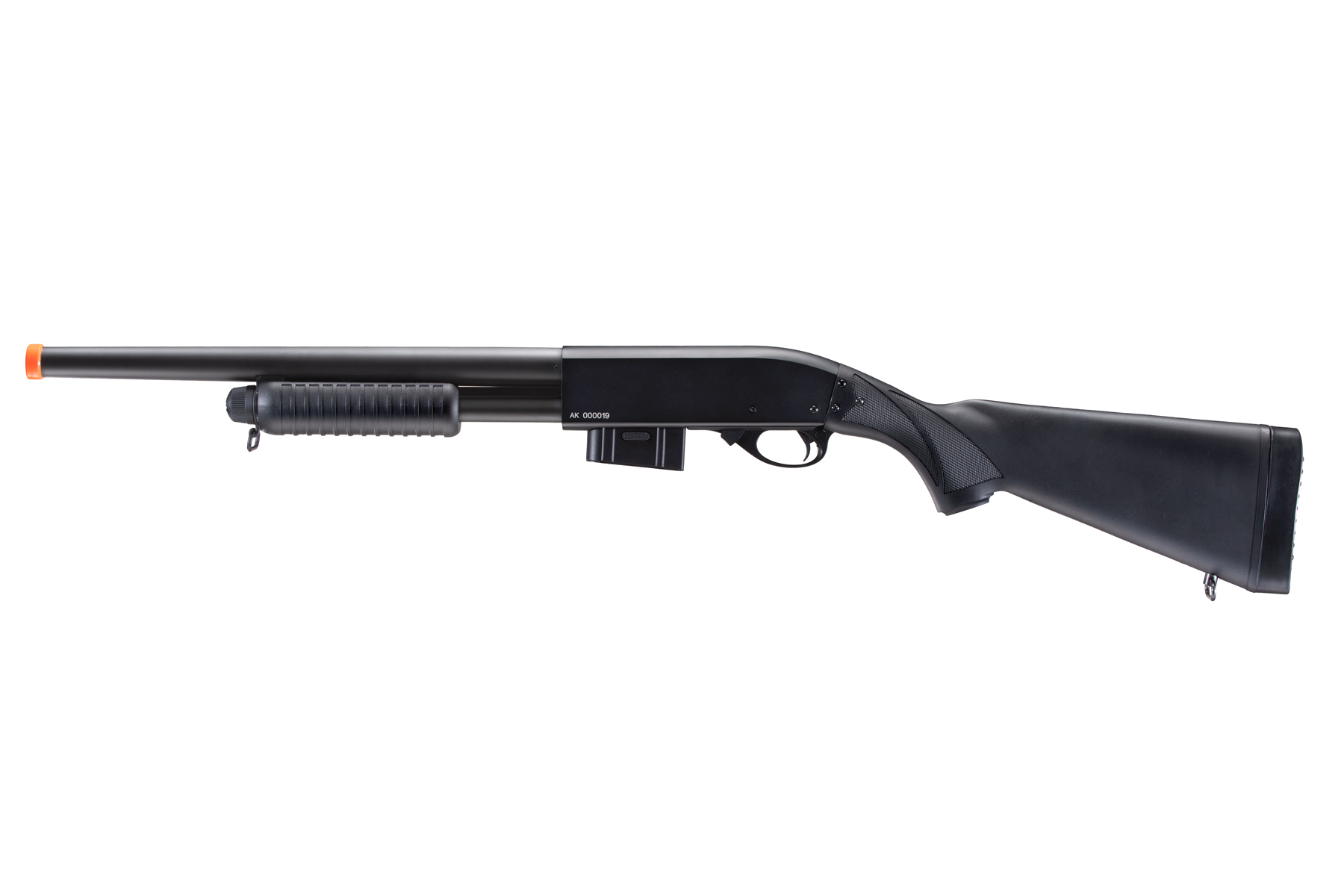 Atlas Custom Works 870 Spring Airsoft Shotgun (Black) - Click Image to Close