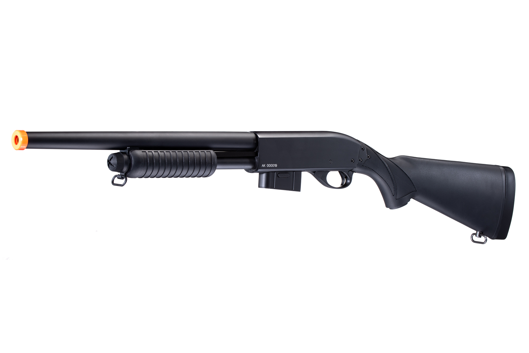 Atlas Custom Works 870 Spring Airsoft Shotgun (Black) - Click Image to Close