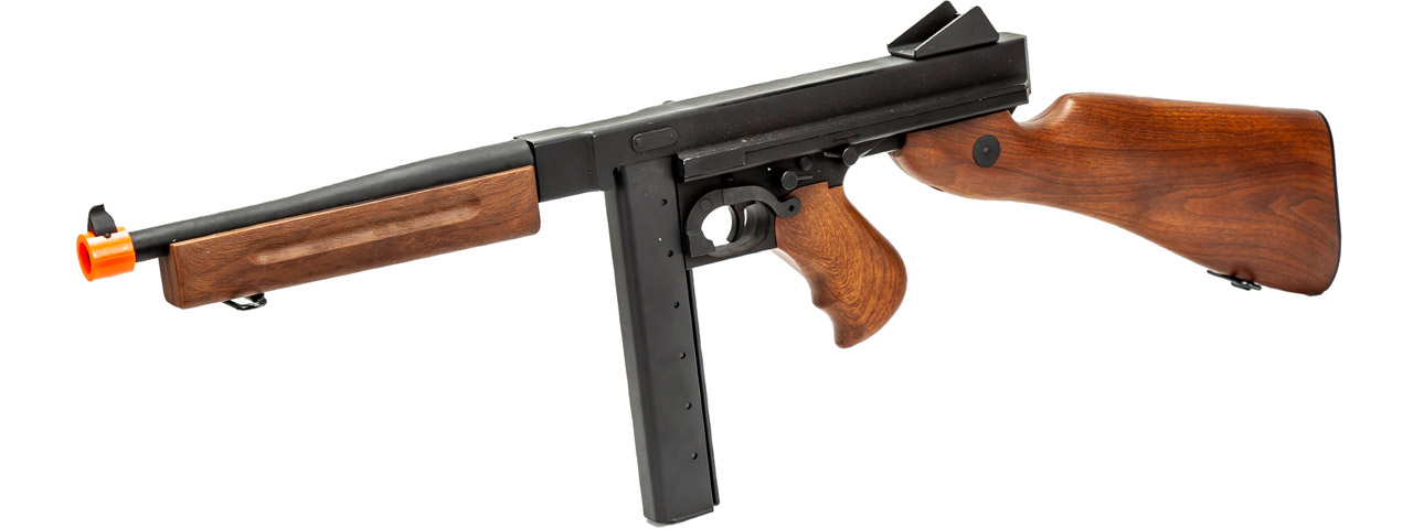 Atlas Custom Works M181 Spring Powered Thompson SMG w/ Full Metal (Color: Black / Faux Wood) - Click Image to Close