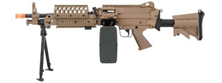 Atlas Custom Works MK46 M249 Saw Light Machine Gun w/ Polymer Receiver (Color: Tan)