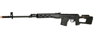 Atlas Custom Works SVD Dragunov Electric Airsoft Sniper Rifle w/ Sportsman Stock (Color: Black)