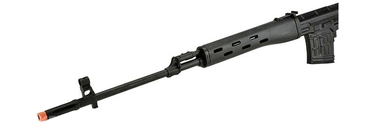 Atlas Custom Works SVD Dragunov Electric Airsoft Sniper Rifle w/ Sportsman Stock (Color: Black)