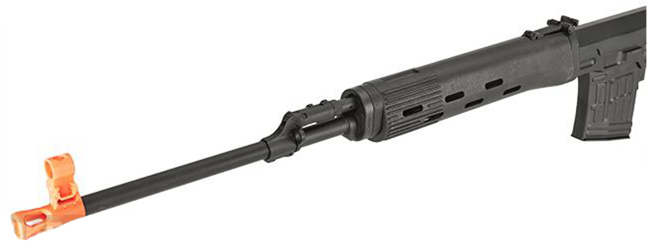 Atlas Custom Works SVD Dragunov Electric Airsoft Sniper Rifle w/ Folding Tube Stock (Color: Black)