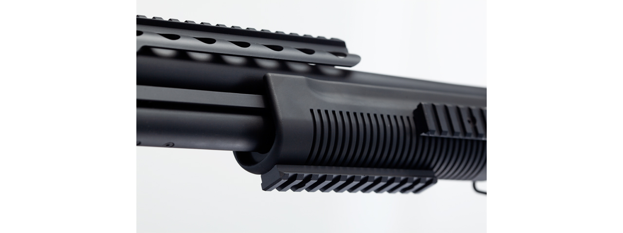 Atlas Custom Works IU-SXR2 Tactical Pump Shotgun w/ Adjustable Stock (Black) - Click Image to Close