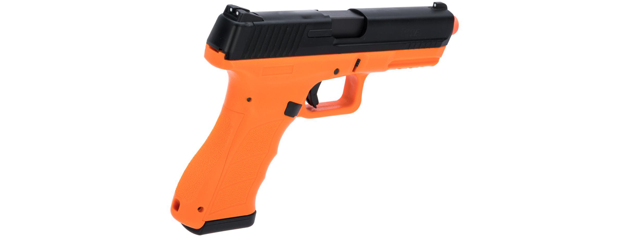 KWA Full Size Training ATP-LE Airsoft Gas Blowback Pistol (Color: Black / Orange) - Click Image to Close