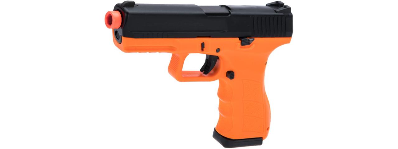 KWA Full Size Training ATP-LE Airsoft Gas Blowback Pistol (Color: Black / Orange) - Click Image to Close