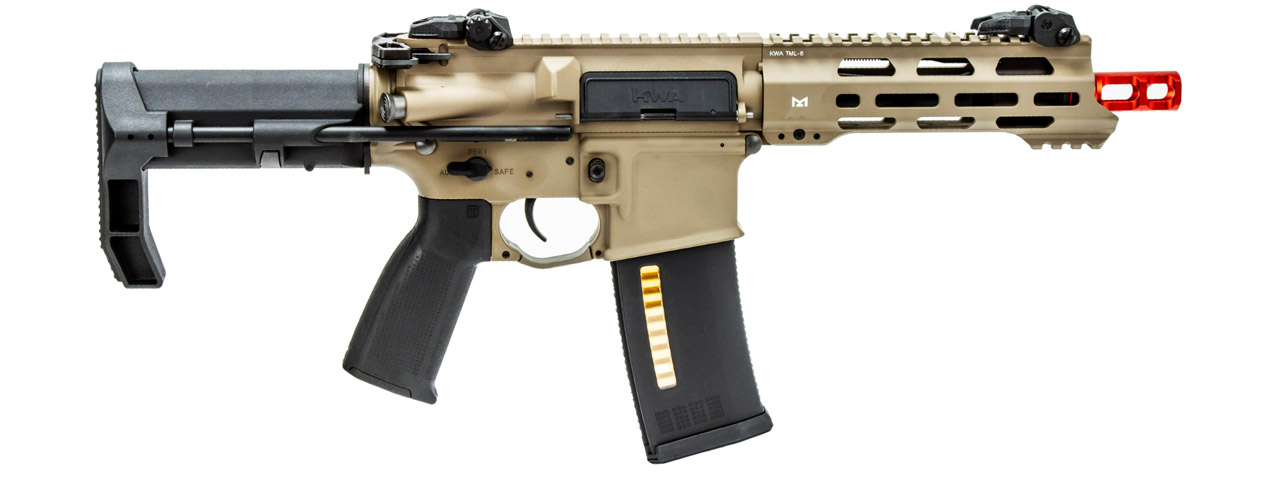 KWA Ronin Tactical AEG 2.5+ VM4 T6 PDW w/ 6" M-LOK Handguard (Color: Flat Desert Earth)