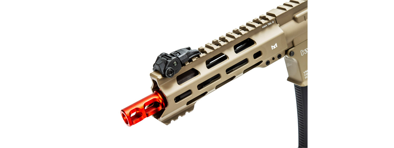 KWA Ronin Tactical AEG 2.5+ VM4 T6 PDW w/ 6" M-LOK Handguard (Color: Flat Desert Earth)