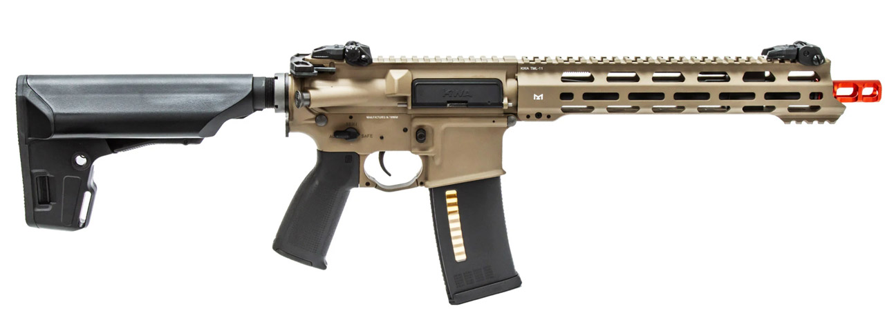 KWA AEG 3.0 RM4 Ronin Tactical T10 SBR w/ 10" M-LOK Handguard (Color: Flat Desert Earth) - Click Image to Close