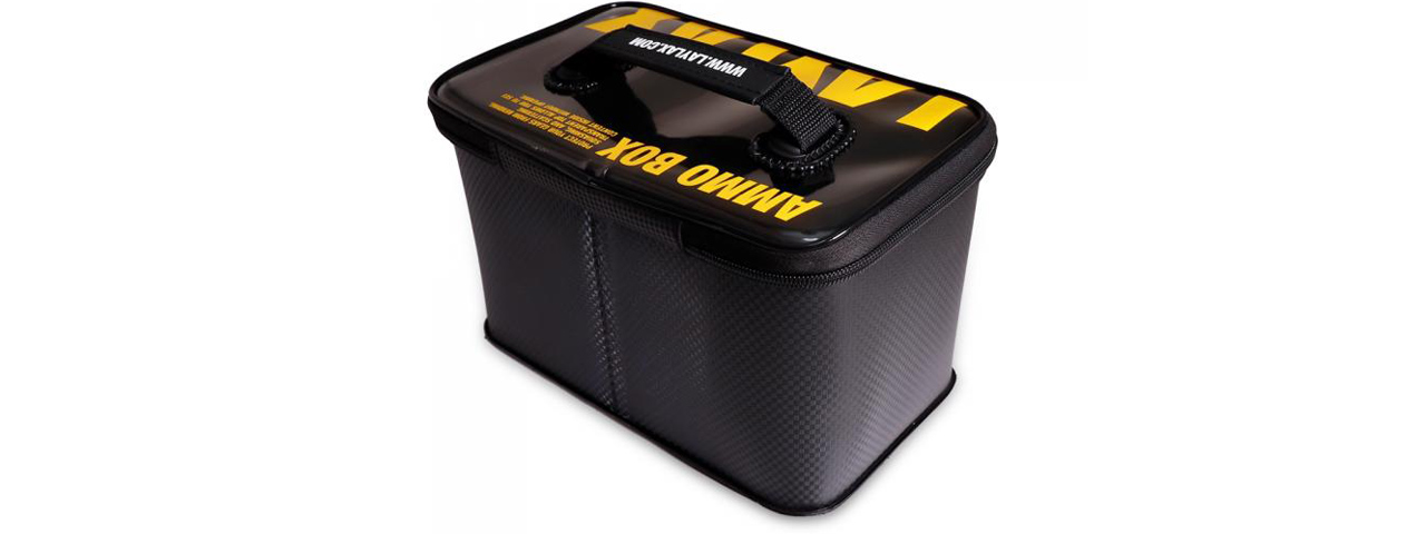 LayLax Medium Size Ammo Box (Color: Black / Yellow)