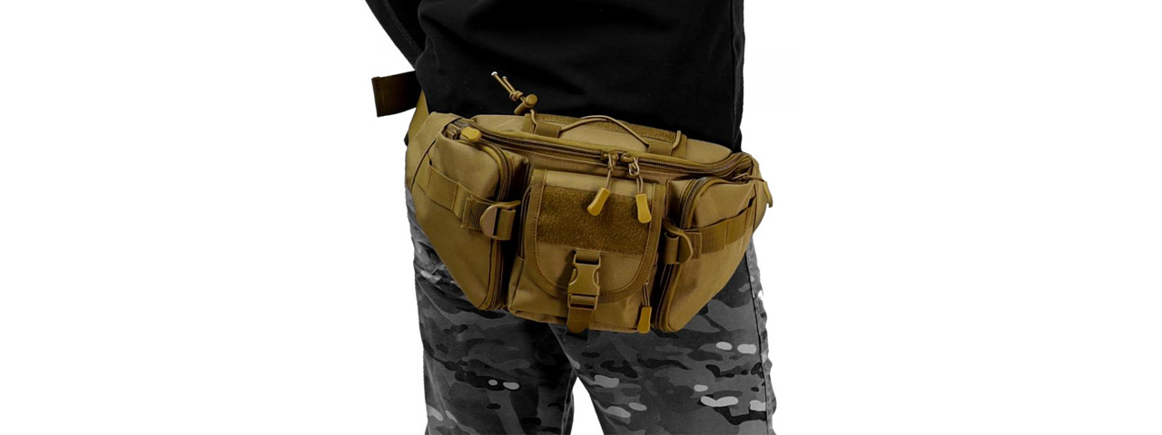 Laylax Military Waist Bag (Color: Tan)