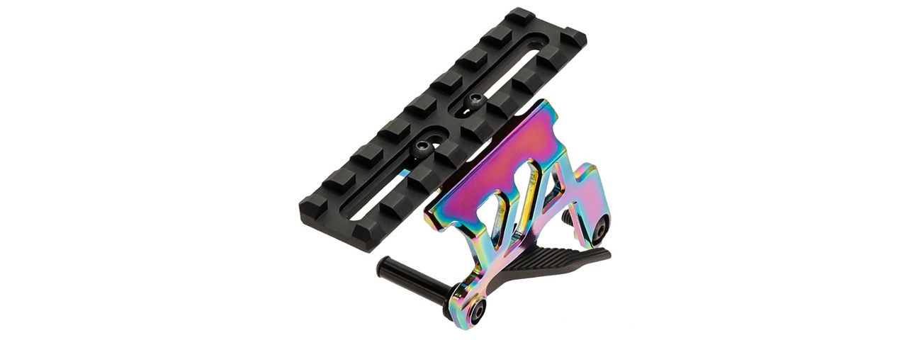 Laylax Nine Ball Aluminum Custom Neo Scope Mount Base for Tokyo Marui Hi-Capa 5.1 Series GBB Pistols (Color: Heat Gradation) - Click Image to Close