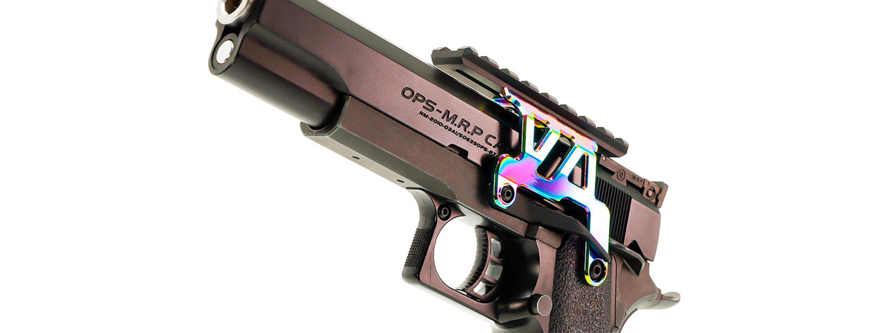 Laylax Nine Ball Aluminum Custom Neo Scope Mount Base for Tokyo Marui Hi-Capa 5.1 Series GBB Pistols (Color: Heat Gradation)