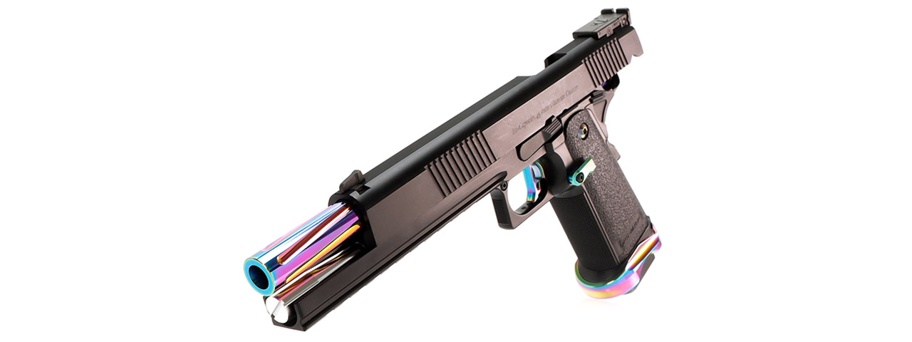 Laylax Nine Ball Custom Extended Magazine Release for Tokyo Marui Hi-Capa Series Airsoft GBB Pistols (Color: Heat Gradation)