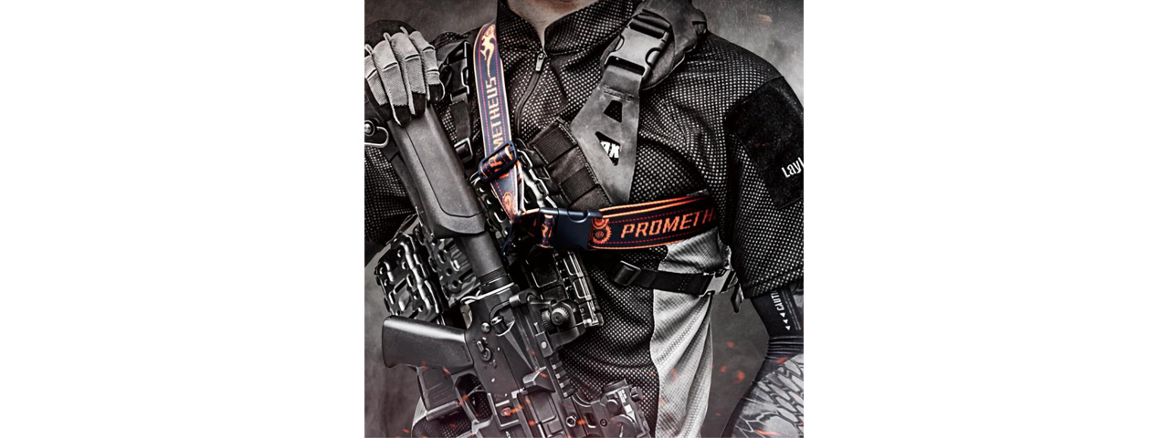 Laylax Prometheus Satellite One Point Sling (Color: Black and Orange) - Click Image to Close