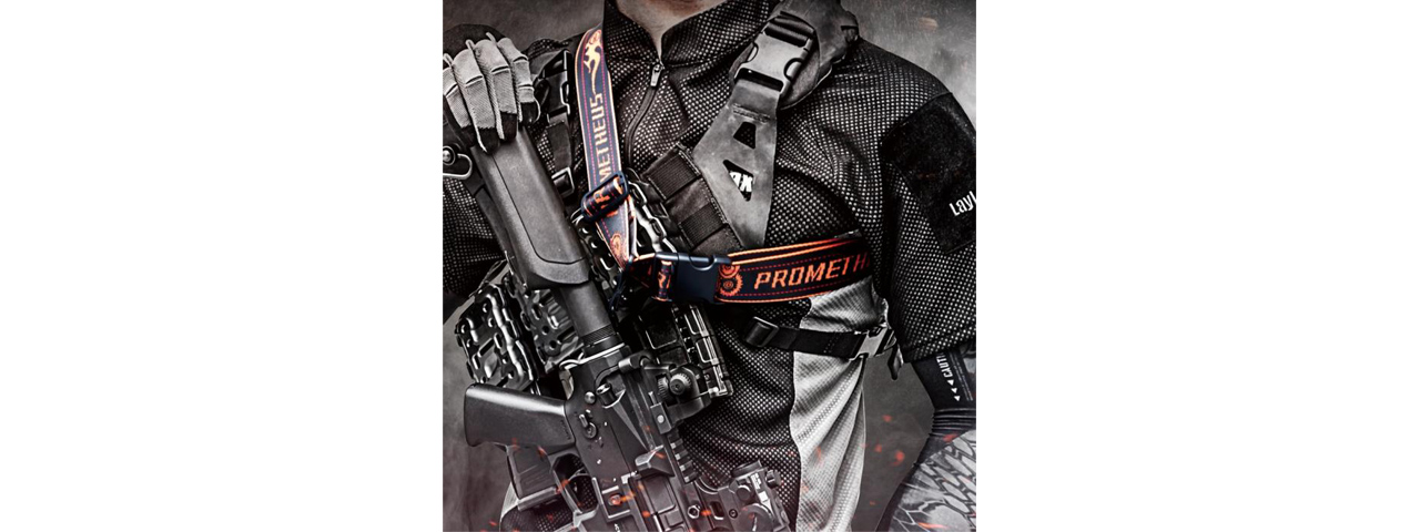 Laylax Prometheus Satellite One Point Sling (Color: Black and Orange)