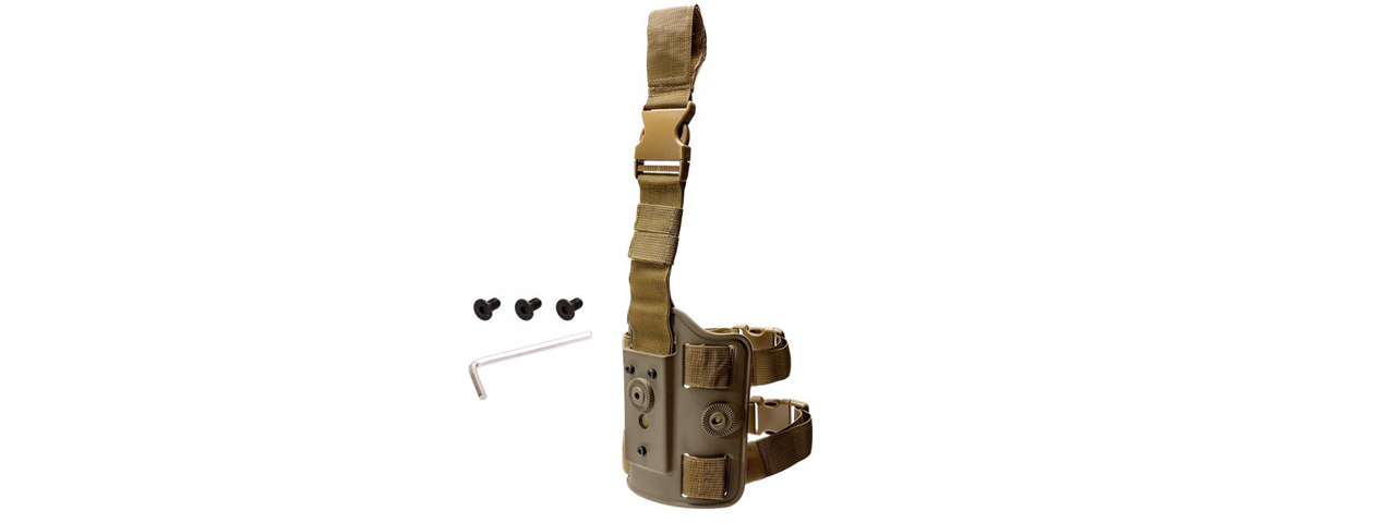 Laylax Drop Leg Holster Platform (Color: Tan) - Click Image to Close