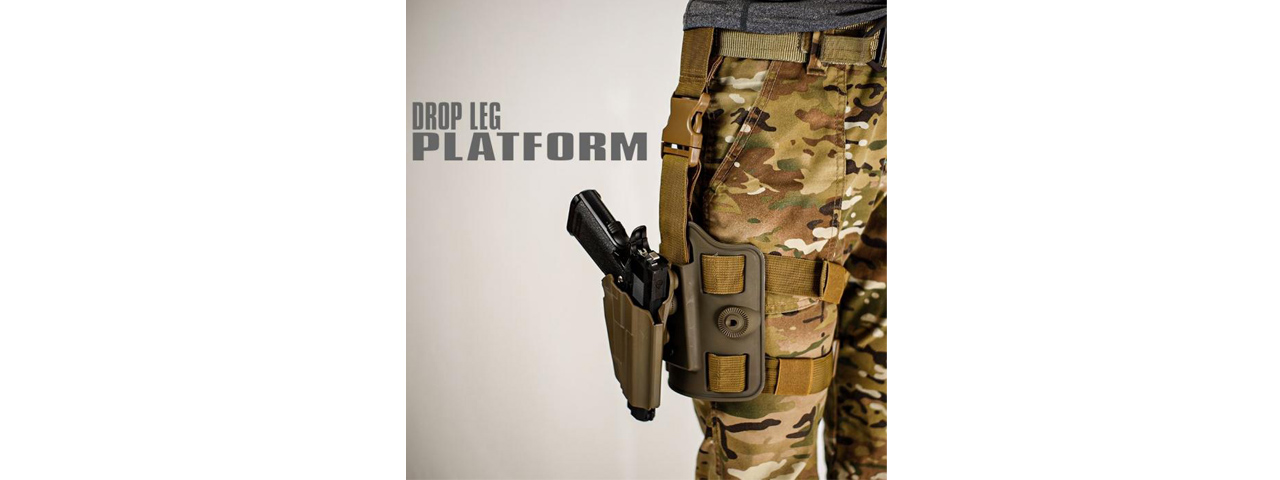 Laylax Drop Leg Holster Platform (Color: Tan) - Click Image to Close