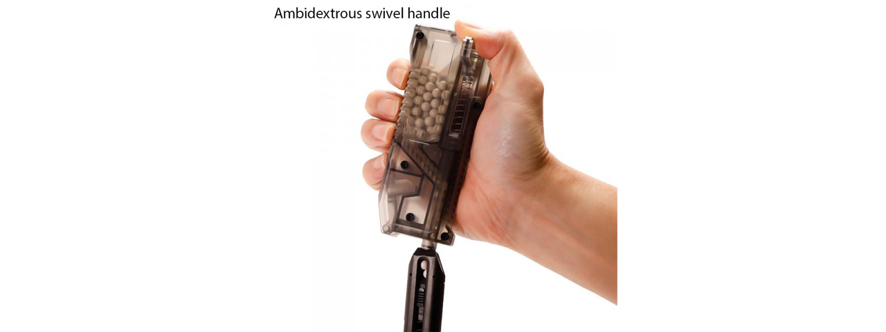 Laylax Satellite Ambidextrous Swiveling Arm High Capacity Speedloader (Color: Smoked)