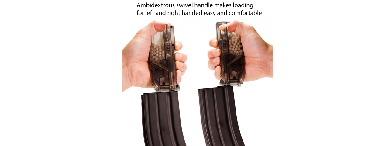 Laylax Satellite Ambidextrous Swiveling Arm High Capacity Speedloader (Color: Smoked) - Click Image to Close