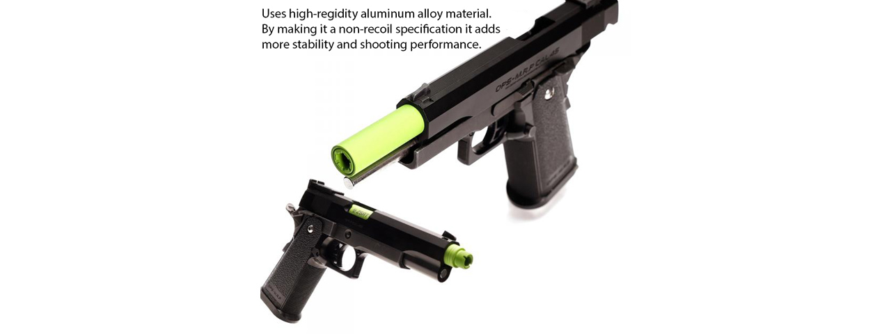 Laylax Hi-Capa 5.1 ZSRT Non-Recoiling 2-Way Outer Barrel (Color: ZSRT Zombie Green)