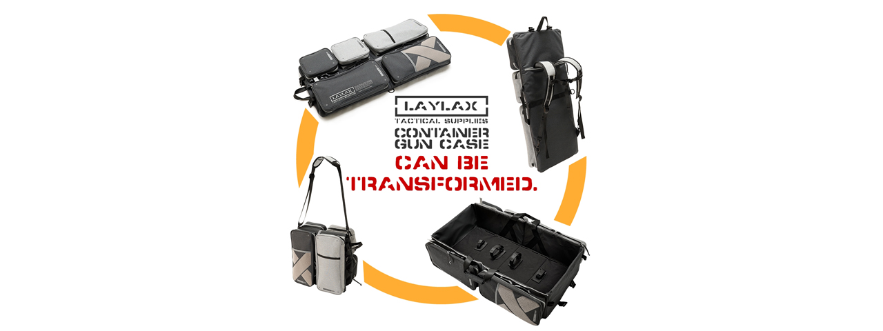 Laylax Satellite Collapsible Container and Gun Case (Color: Black / Gray), 31.5"