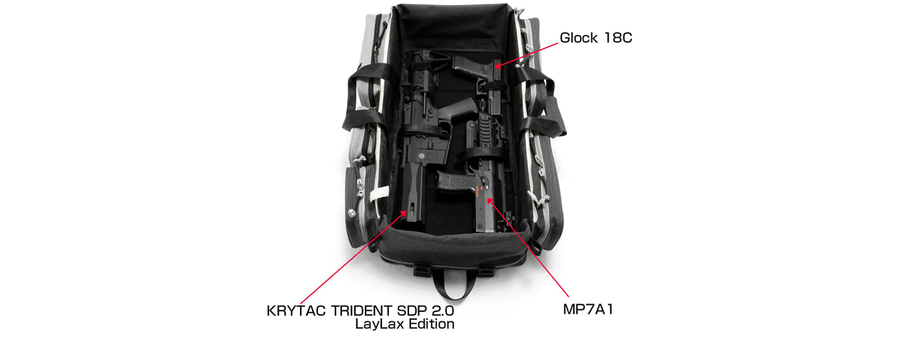 Laylax Satellite Collapsible Compact Container and Gun Case (Color: Black / Gray), 24" - Click Image to Close