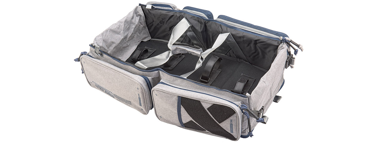 Laylax Satellite Collapsible Compact Container and Gun Case (Color: Navy / Gray), 24"