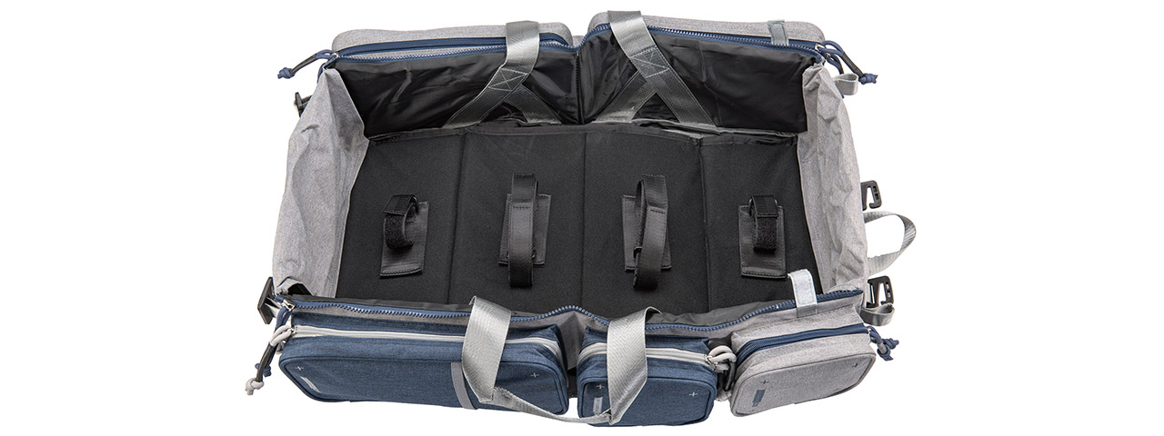 Laylax Satellite Collapsible Compact Container and Gun Case (Color: Navy / Gray), 24"