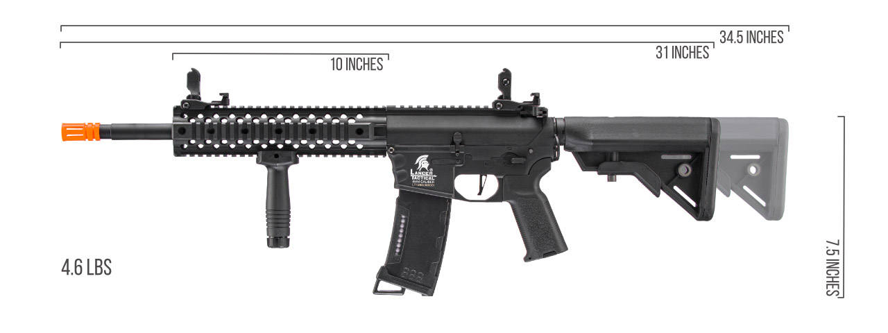 Lancer Tactical Gen 3 10" M4 Evo RIS Airsoft AEG (Color: Black) - Click Image to Close