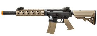 Lancer Tactical Gen 2 10" Nylon Polymer M4 Airsoft AEG with Mock Suppressor (Color: Two-Tone)