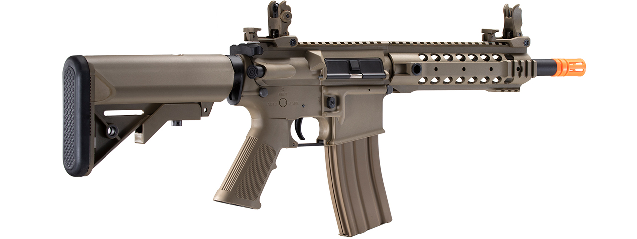 Lancer Tactical LT-24B Gen 2 CQB M4 AEG Rifle - Tan (Battery and Charger Included) - Click Image to Close